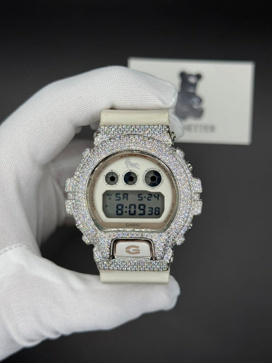 VVS Lab Diamond G Shock Original Watch white Rubber Band