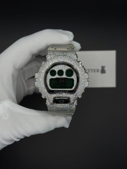 VVS Lab Diamond G Shock Original Watch clear Rubber Band